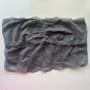 American Eagle Outfitters longline bandeau gray lace bralette